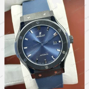 Hublot Classic Fusion Mavi Seramik Kadran Kauçuk Super Clone ETA Eta Saat detay 6