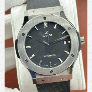 Hublot Classic Fusion Titanyum Gri Kadran Beyaz Kauçuk Super Clone ETA Eta Saat detay 5