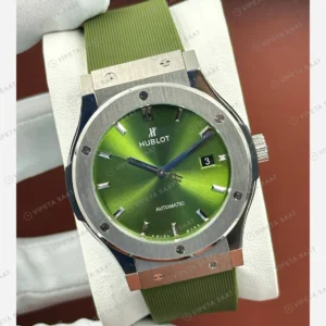 Hublot Classic Fusion Yeşil Kadran Çelik Kauçuk Super Clone ETA Eta Saat detay 3