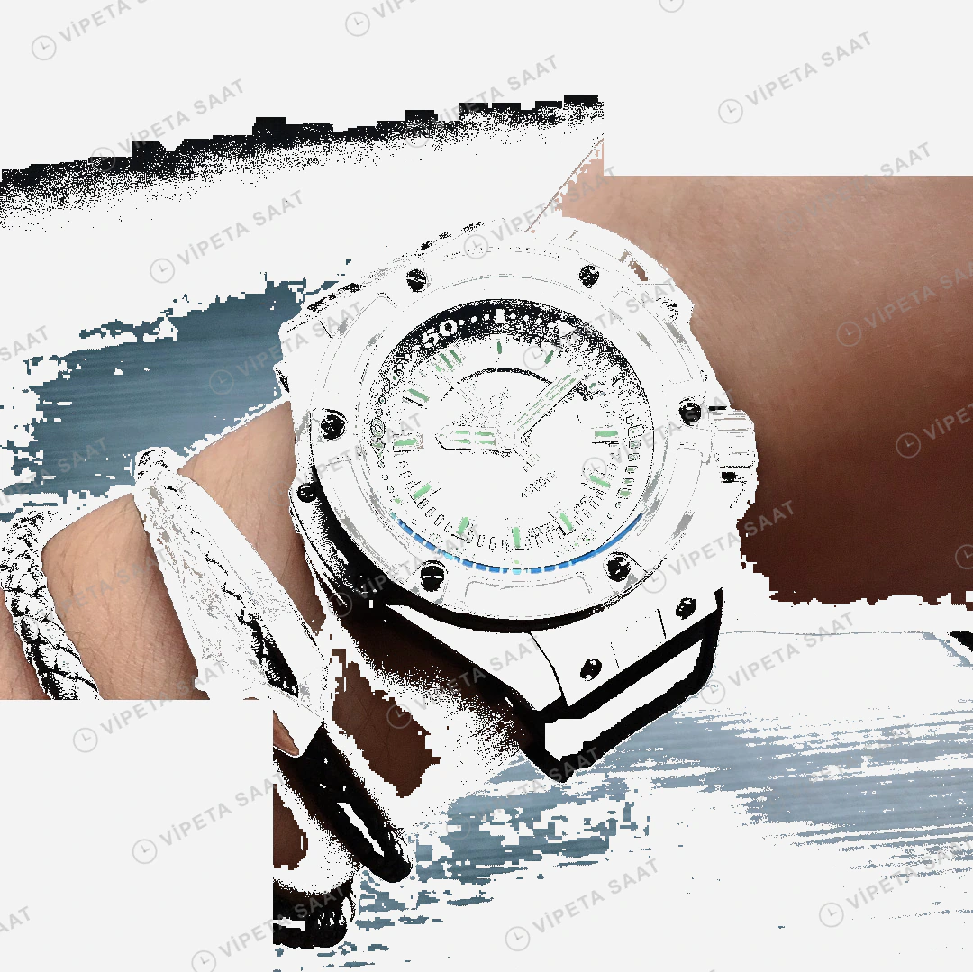 Hublot King Power Oceanographic 4000 Siyah Kadran Kaucuk Kordon Super Clone Eta Eta Saat detay 8