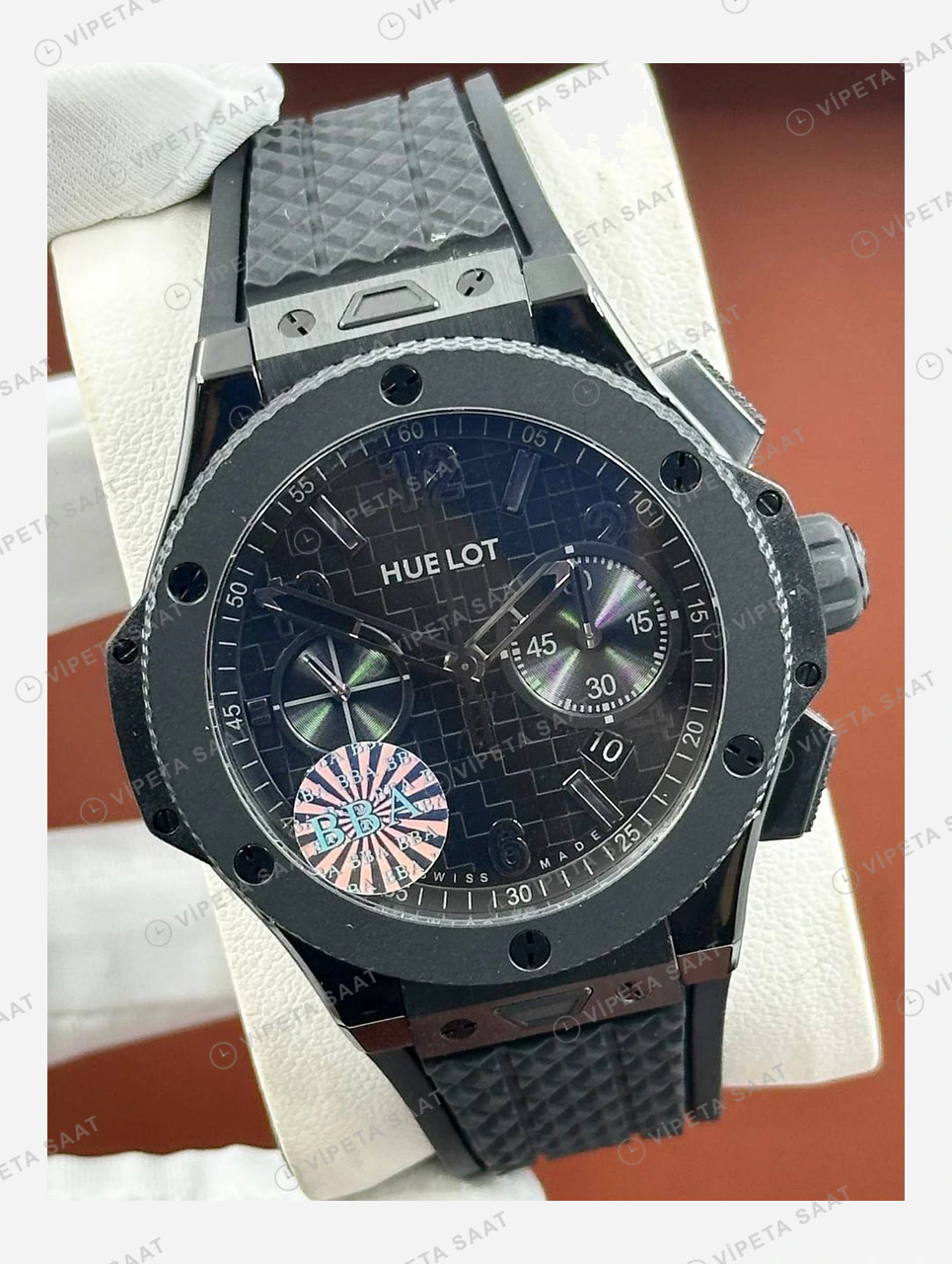 Hublot Spirit of Big Bang Siyah Seramik Skeleton Kauçuk Super Clone ETA Eta Saat yan görünüm