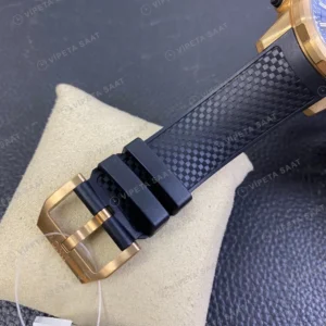 IWC Aquatimer Kronograf Bronz Kasa Siyah Kadran Kaucuk Kordon Super Clone Eta Saat görünüm 1