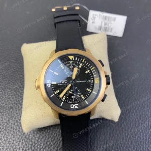 IWC GMT-Master II Aquatimer Kronograf Bronz Kasa Gri Kadran Kaucuk Kordon Super Clone Eta Eta Saat karşıdan görünüm