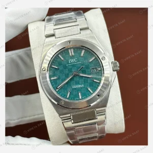 IWC Ingenieur Yeşil Kadran Çelik Super Clone ETA Eta Saat yan görünüm