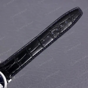 IWC Pilot Chronograph Mavi Kadran Kahverengi Deri Kordon Super Clone Eta Eta Saat karşıdan görünüm