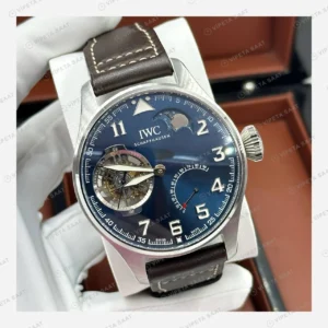 IWC Portugieser Mavi Tourbillon Deri Super Clone ETA Eta Saat detay 5
