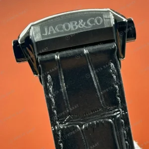 Jacob Co Caviar Rulet Siyah Kadran Deri Super Clone ETA Saat karşıdan görünüm