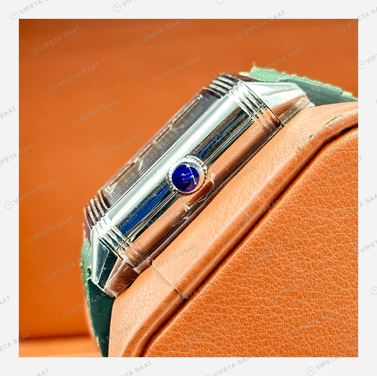Jaeger LeCoultre Reverso Yeşil Kadran Deri Super Clone ETA Eta Saat detay 4