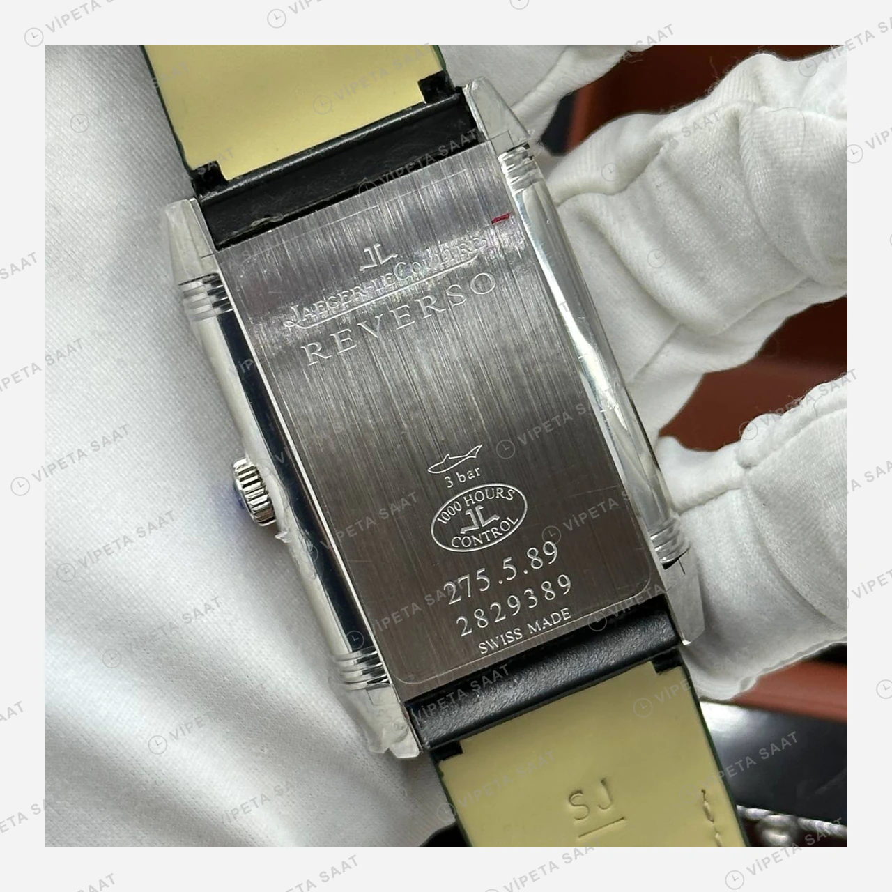 Jaeger LeCoultre Reverso Yeşil Kadran Deri Super Clone ETA Eta Saat detay 5