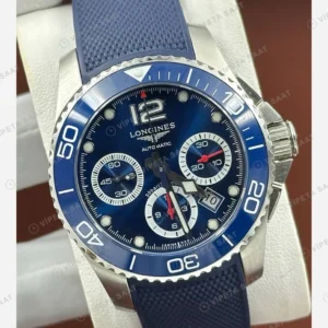 Longines HydroConquest Mavi Kronograf Kauçuk Super Clone ETA Eta Saat detay 4