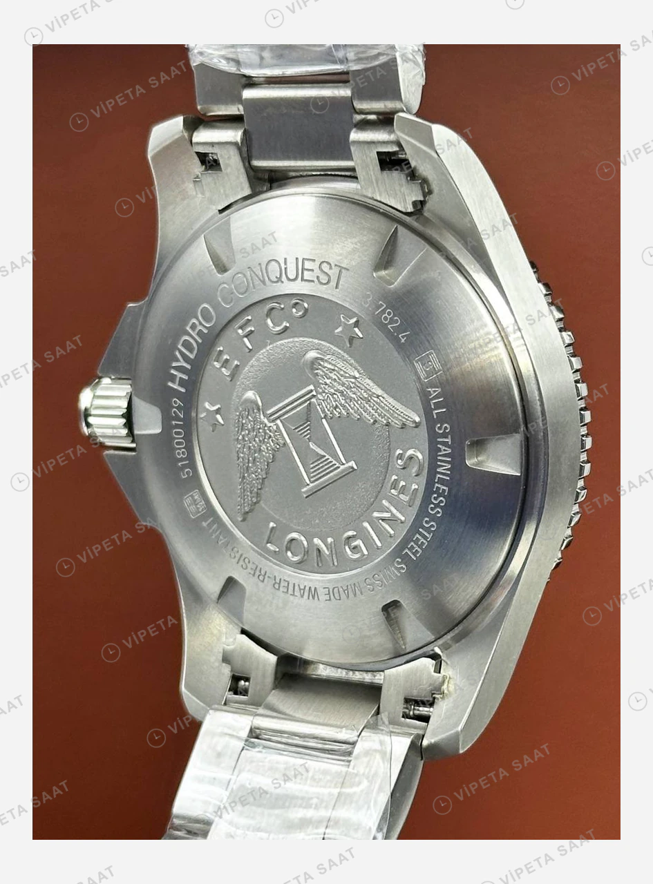 Longines HydroConquest Yeşil Kadran Çelik Super Clone ETA Eta Saat detay 3