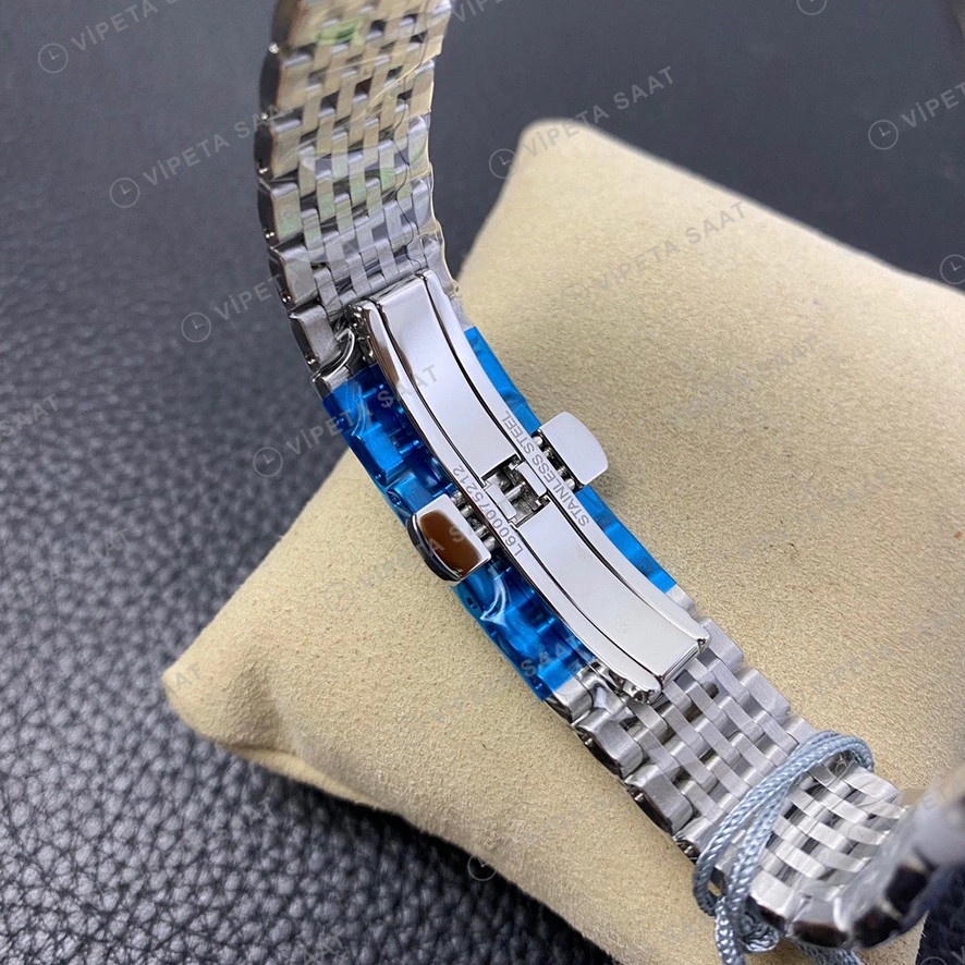 Longines La Grande Classique Celik Beyaz Kadran Mavi Deri Kordon Super Clone Eta Eta Saat detay 7
