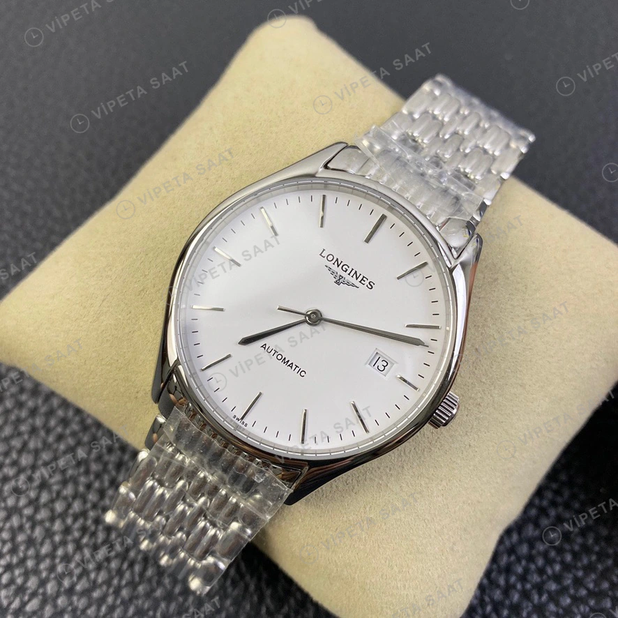 Longines Lyre Beyaz Kadran Celik Kasa Celik Kordon Super Clone Eta Eta Saat detay 4