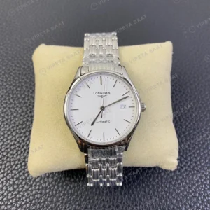 Longines Lyre Beyaz Kadran Celik Kasa Celik Kordon Super Clone Eta Eta Saat karşıdan görünüm