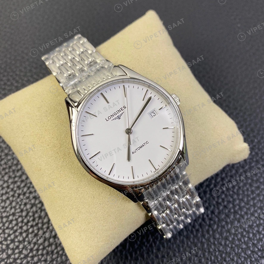 Longines Lyre Beyaz Kadran Celik Kasa Celik Kordon Super Clone Eta Eta Saat detay 6