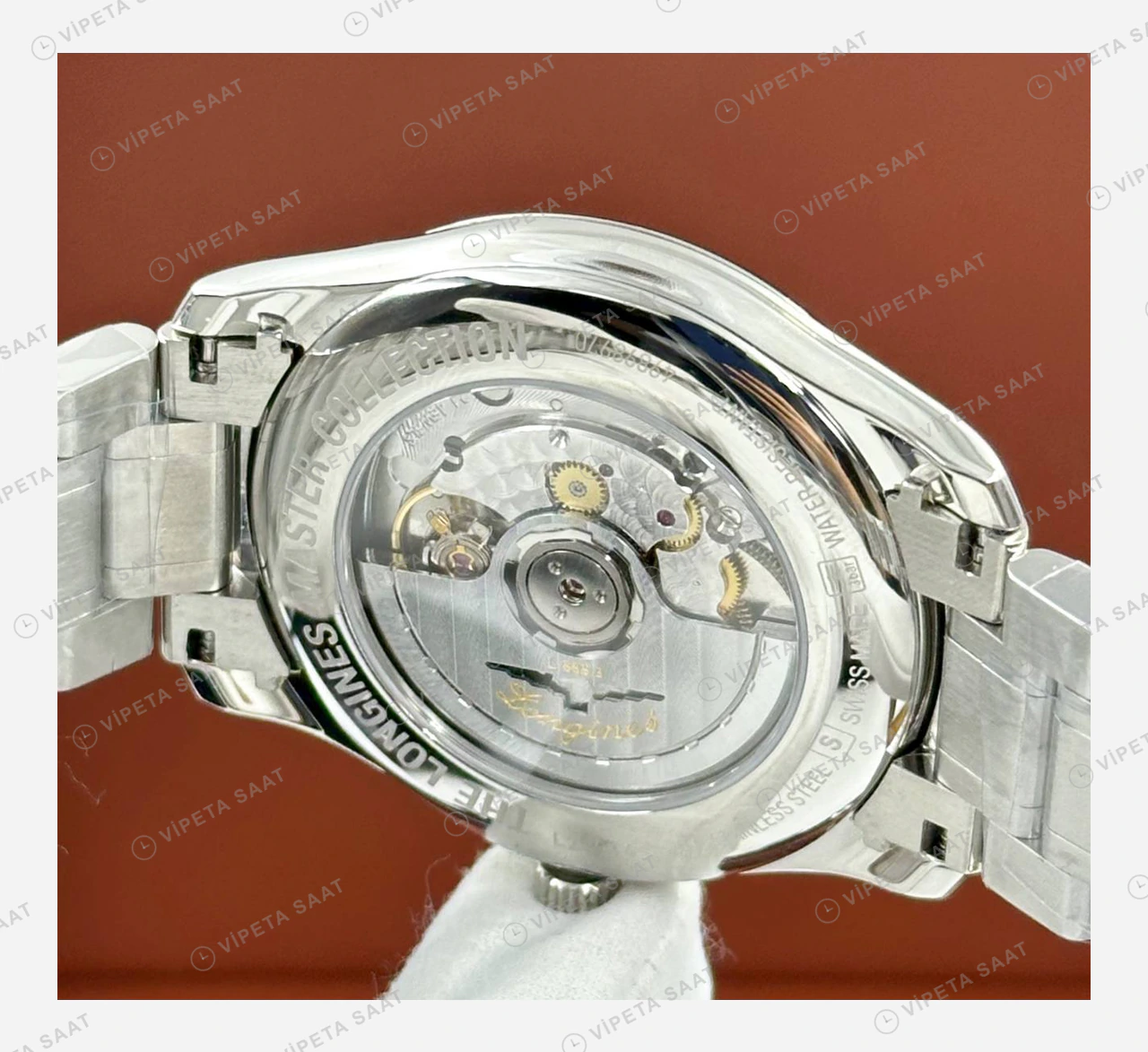 Longines Master Collection Beyaz Arabik Çelik Super Clone ETA Eta Saat yan görünüm