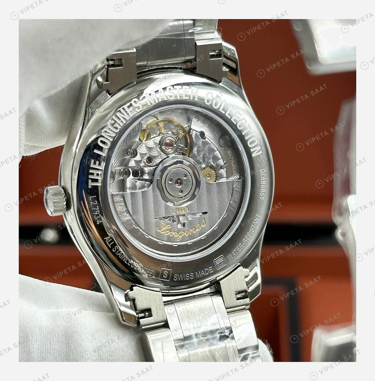 Longines Master Collection Beyaz Arabik Çelik Super Clone ETA Eta Saat detay 5