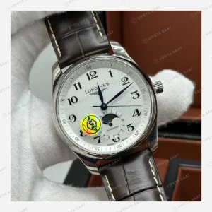 Longines Master Collection Beyaz Arabik Güç Göstergeli Deri Super Clone ETA Eta Saat detay 4