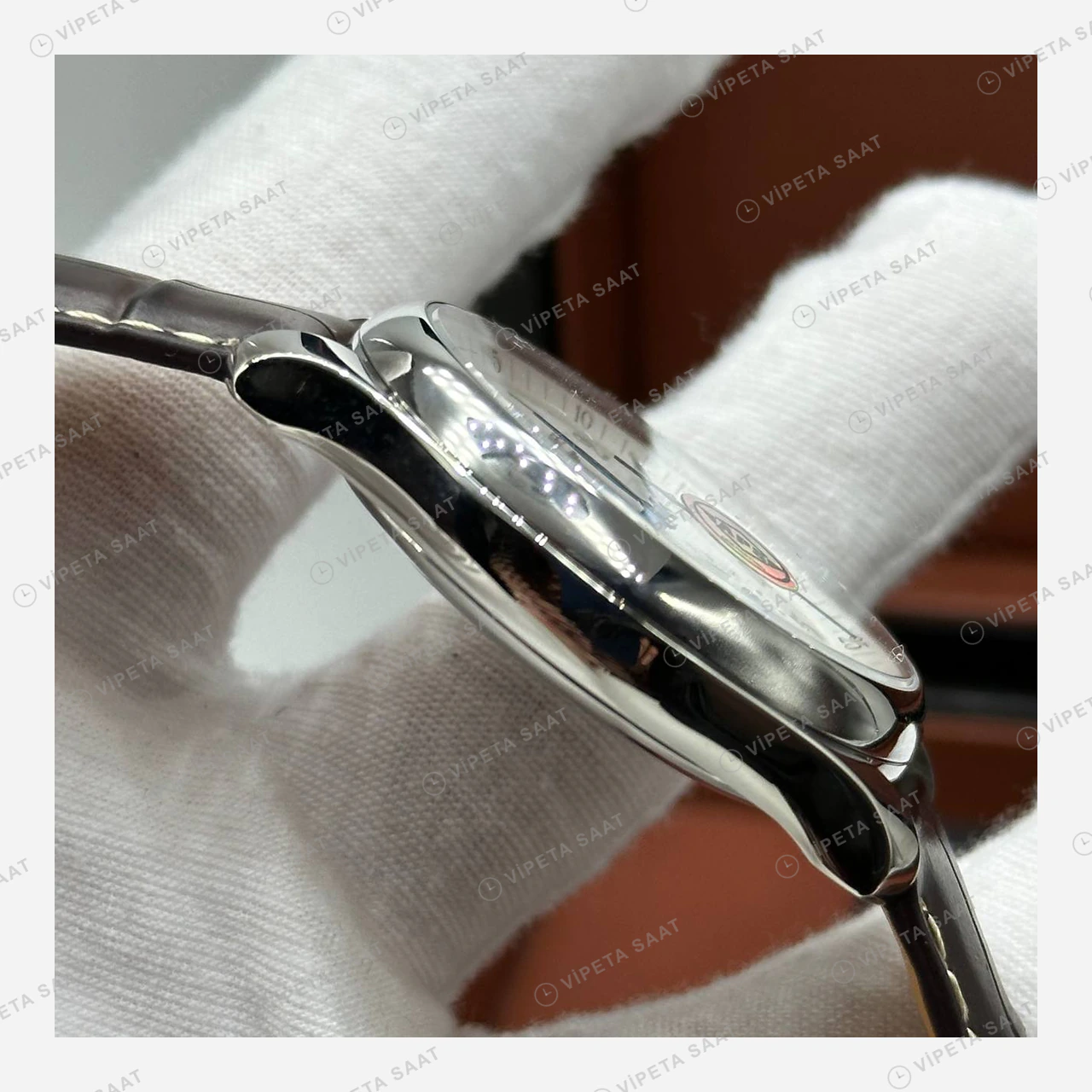 Longines Master Collection Beyaz Arabik Güç Göstergeli Deri Super Clone ETA Eta Saat detay 6