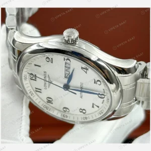 Longines Master Collection Beyaz Arabik Takvim Çelik Super Clone ETA Eta Saat karşıdan görünüm