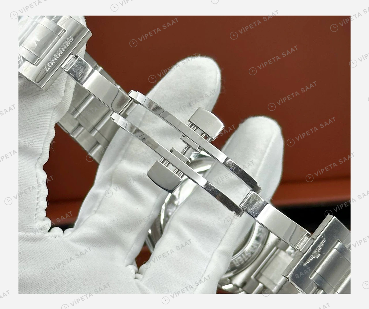 Longines Master Collection Beyaz Arabik Takvim Çelik Super Clone ETA Eta Saat detay 4