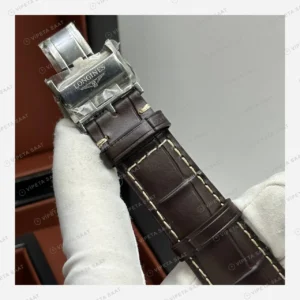 Longines Master Collection Beyaz Ay Evreli Deri Super Clone ETA Eta Saat karşıdan görünüm