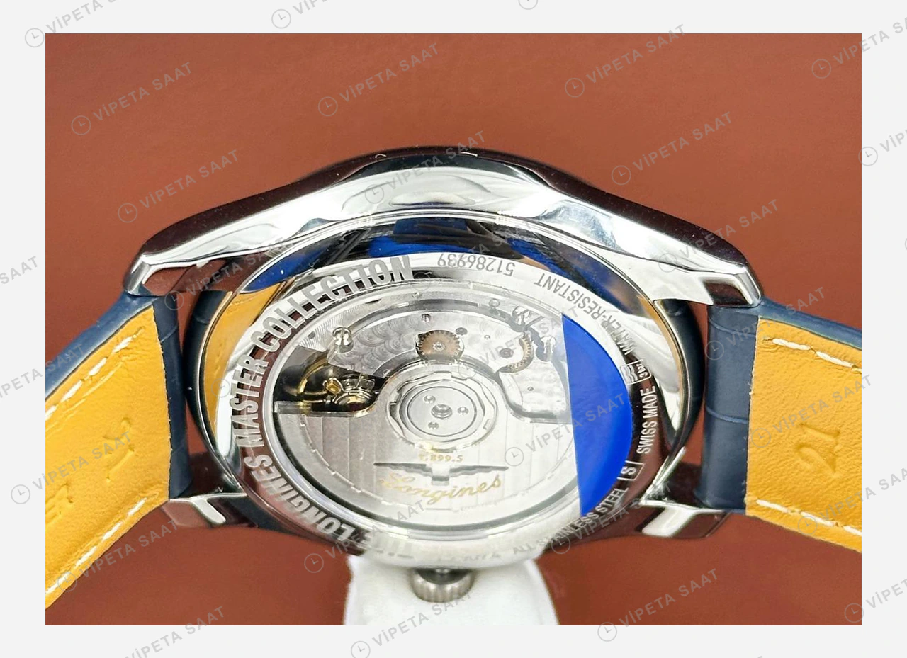 Longines Master Collection Mavi Kadran Deri Super Clone ETA Eta Saat detay 3