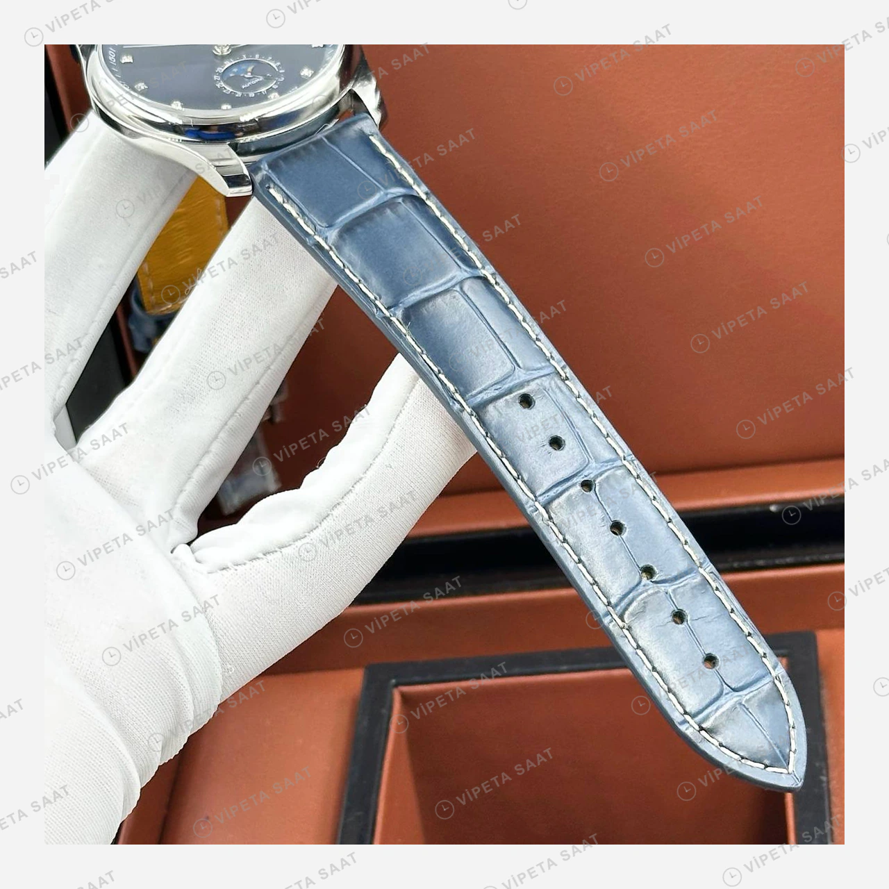 Longines Master Collection Mavi Kadran Deri Super Clone ETA Eta Saat detay 5