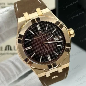 Maurice Lacroix Aikon Rose Kahve Kadran Çelik Super Clone ETA Saat karşıdan görünüm