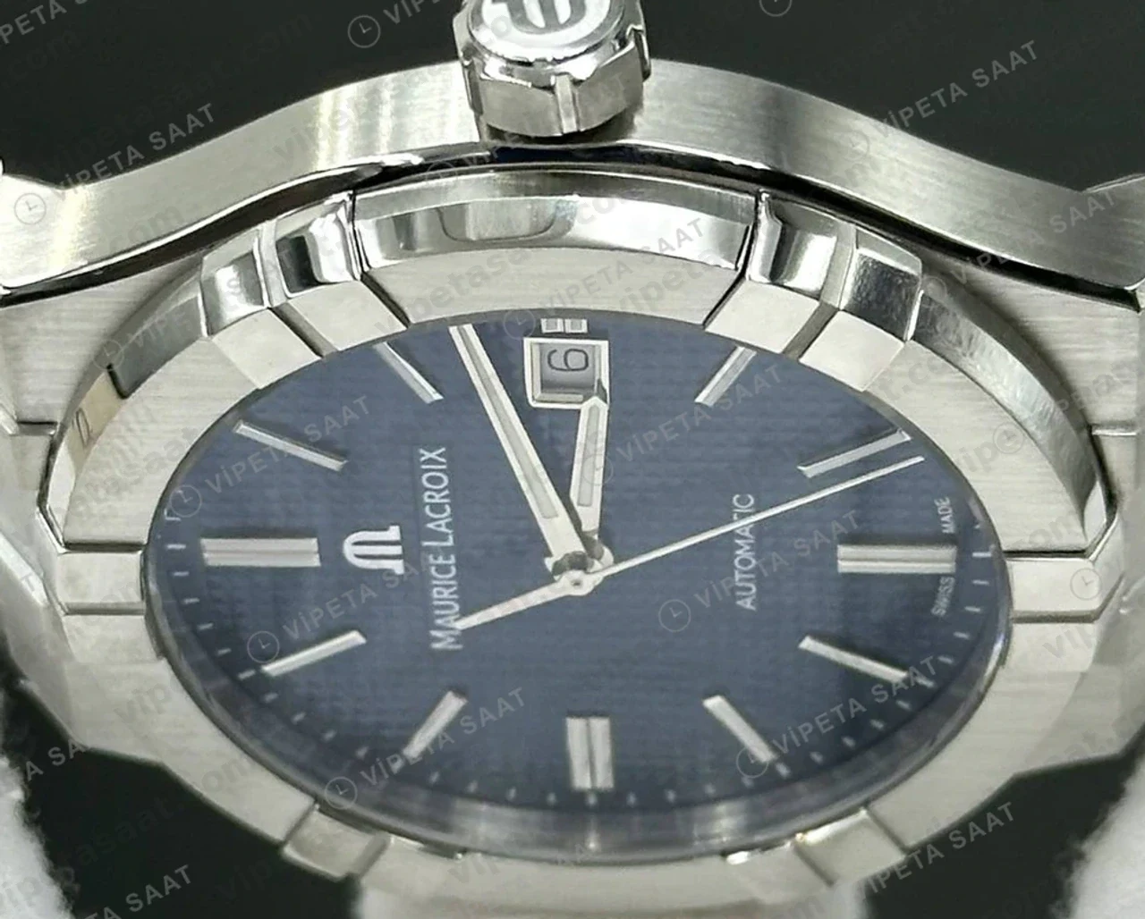 Maurice Lacroix Aikon Venturer Mavi Kadran Çelik Dalış Super Clone ETA Saat karşıdan görünüm