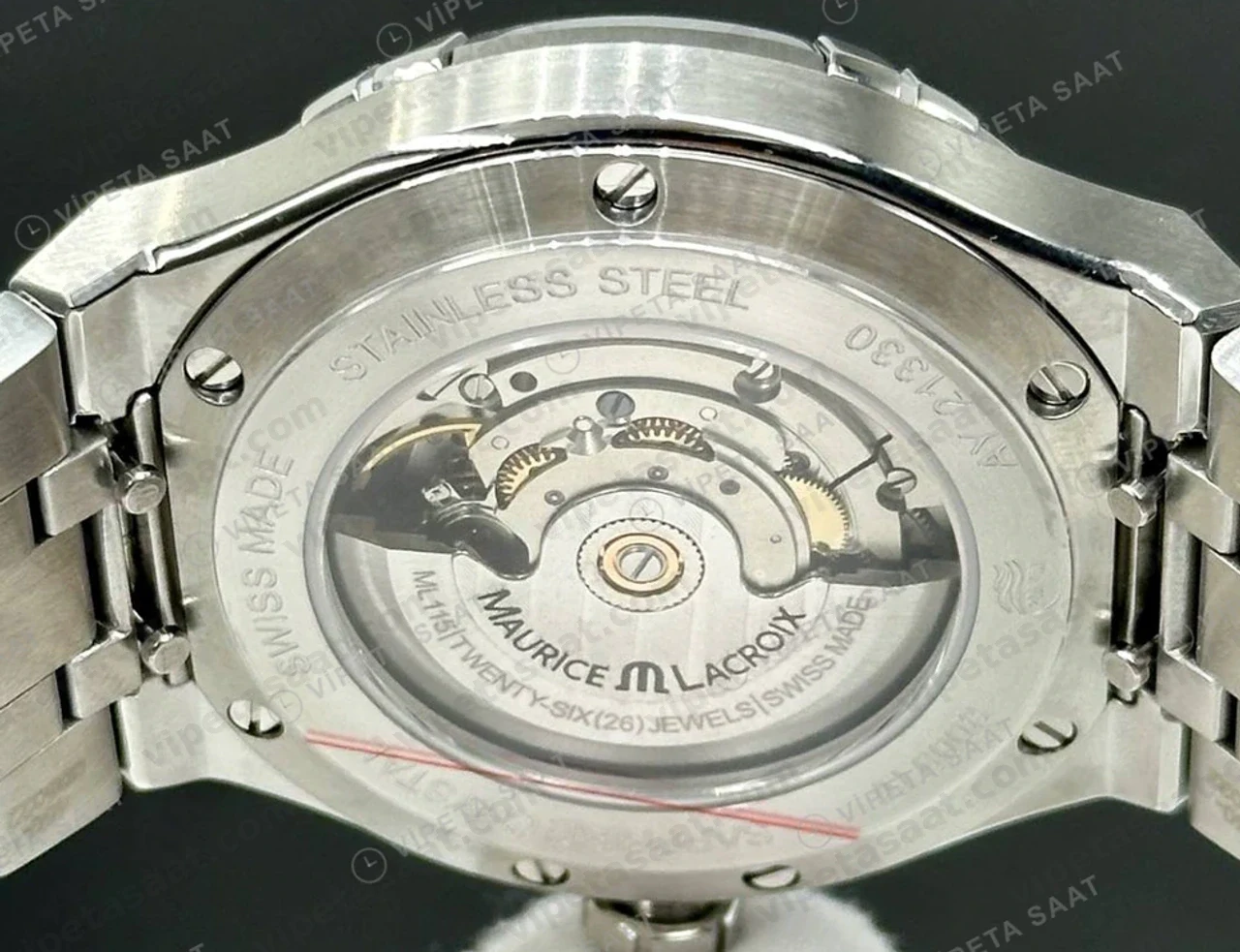 Maurice Lacroix Aikon Venturer Mavi Kadran Çelik Dalış Super Clone ETA Saat detay 4