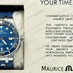 Maurice Lacroix Aikon Venturer Mavi Kadran Kauçuk Super Clone ETA Saat detay 7