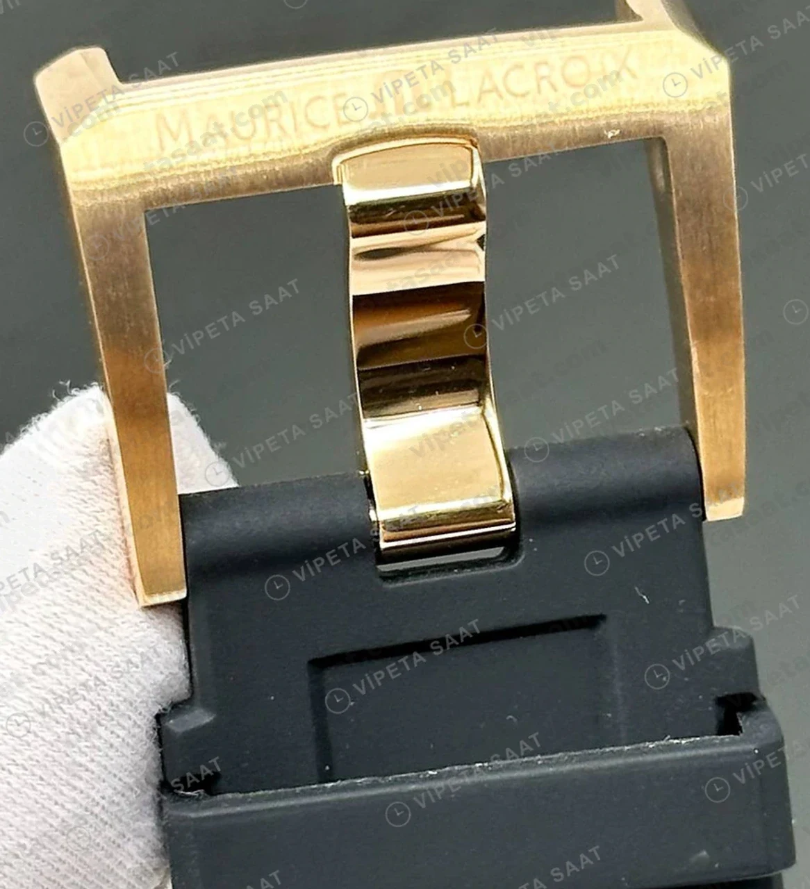 Maurice Lacroix Aikon Venturer Rose Siyah Dalış Kauçuk Super Clone ETA Saat detay 5