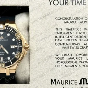 Maurice Lacroix Aikon Venturer Rose Siyah Dalış Kauçuk Super Clone ETA Saat detay 7