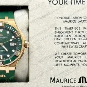 Maurice Lacroix Aikon Venturer Rose Yeşil Dalış Kauçuk Super Clone ETA Saat detay 7