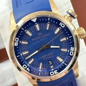 Maurice Lacroix Pontos S Mavi Rose Dalış Kauçuk Super Clone ETA Saat detay 6