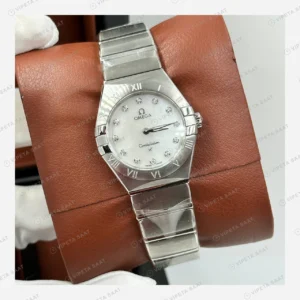Omega Constellation Beyaz Kadran Çelik Super Clone ETA Eta Saat detay 6