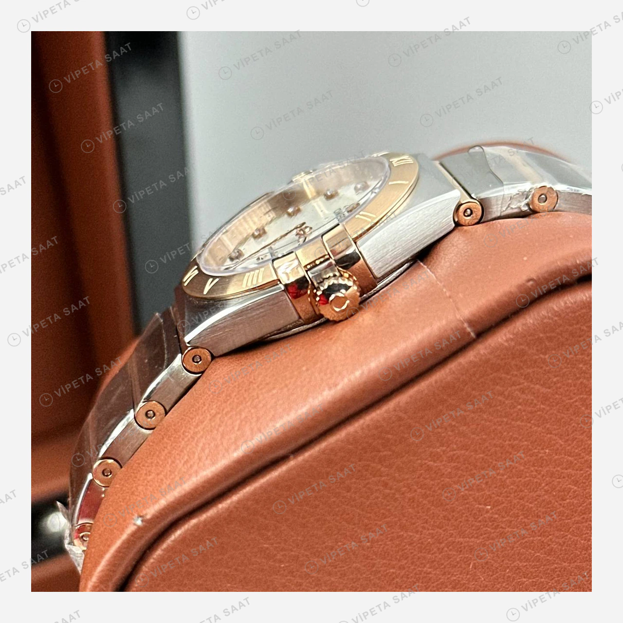 Omega Constellation Beyaz Kadran İki Renk Super Clone ETA Eta Saat detay 4