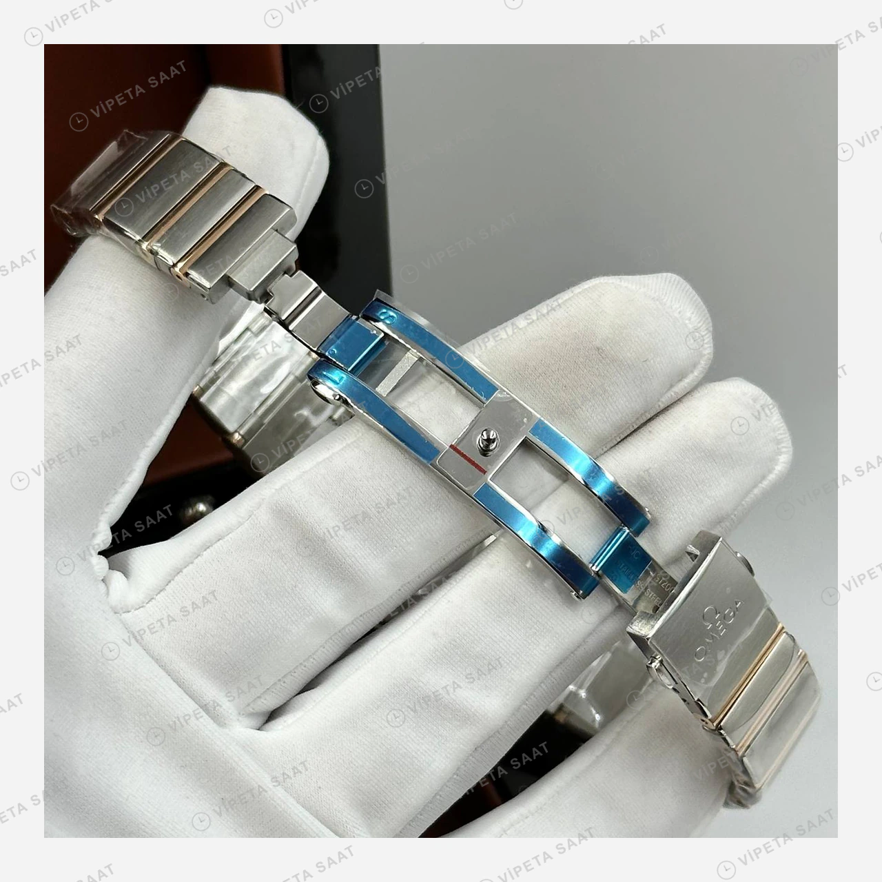 Omega Constellation Beyaz Kadran İki Renk Super Clone ETA Eta Saat detay 7
