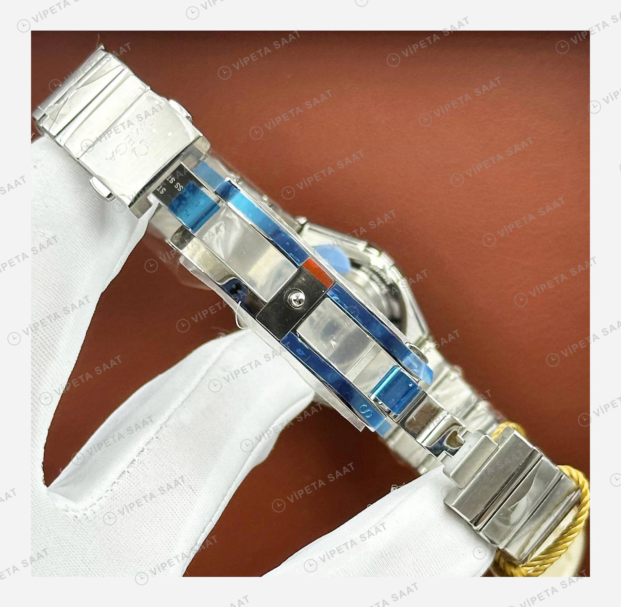 Omega Constellation Beyaz Pırlanta Çelik Super Clone ETA Eta Saat detay 5