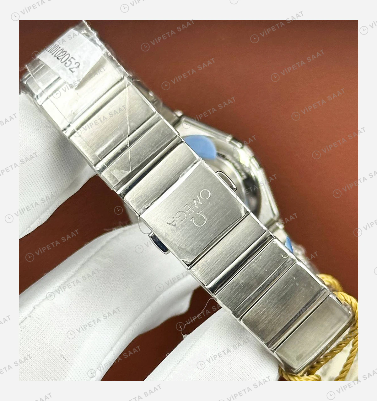 Omega Constellation Beyaz Pırlanta Çelik Super Clone ETA Eta Saat detay 6