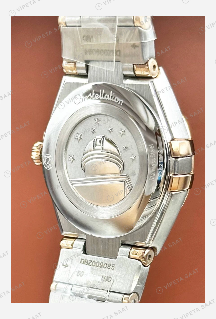 Omega Constellation Beyaz Sedef Pırlanta İki Renk Super Clone ETA Eta Saat detay 5