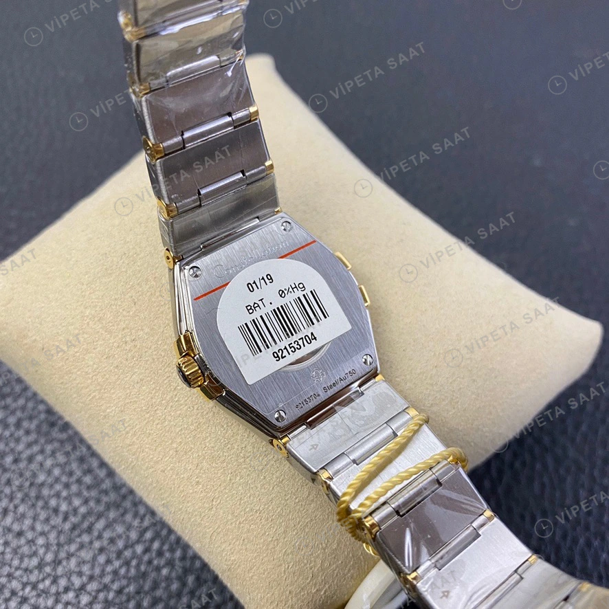 Omega Constellation Celik Altin Beyaz Sedef Kadran Celik Kordon Super Clone Eta Eta Saat detay 6