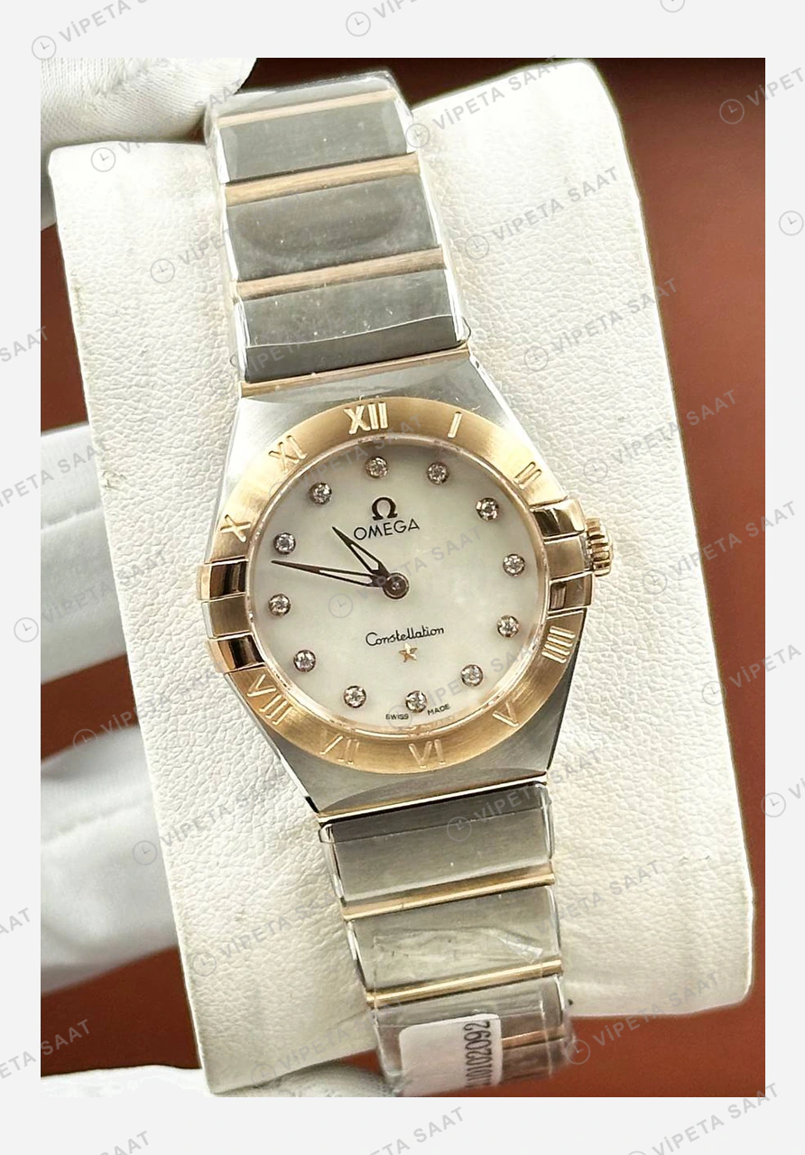 Omega Constellation Gümüş Kadran İki Renk Super Clone ETA Eta Saat detay 4