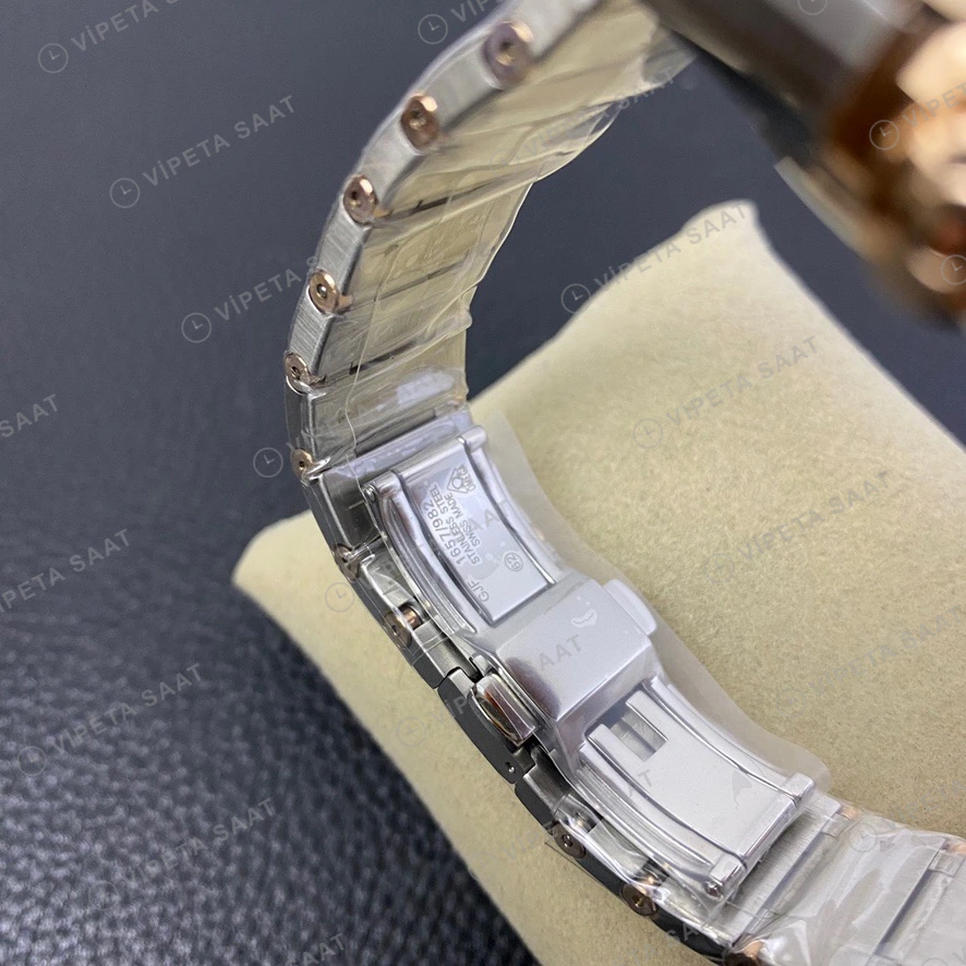 Omega Constellation Rose Kasa Mavi Kadran Celik Kordon Super Clone Eta Eta Saat detay 4