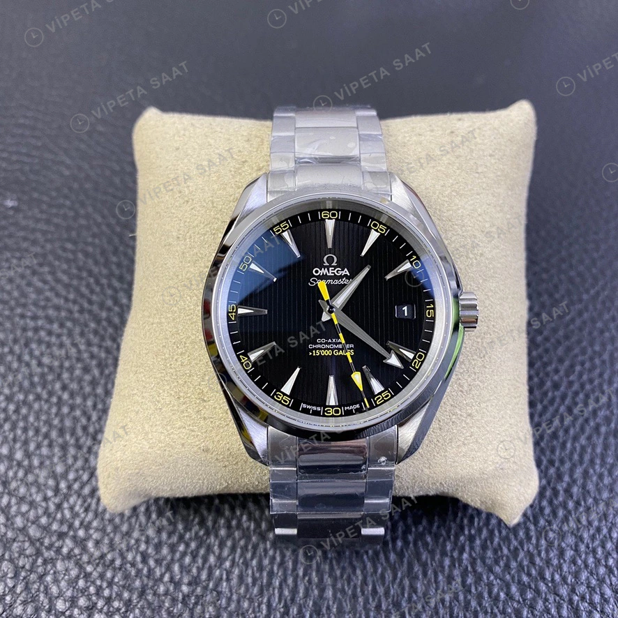 Omega GMT-Master II Seamaster Aqua Terra Gri Kadran Celik Kordon Super Clone Eta Eta Saat detay 3
