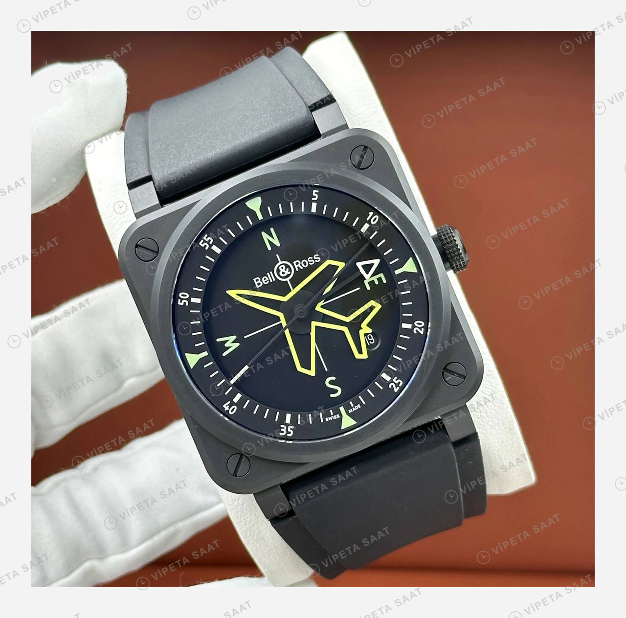 Omega KONTROL Bell Ross Olabilir Uçak Kadran Super Clone ETA Eta Saat detay 7