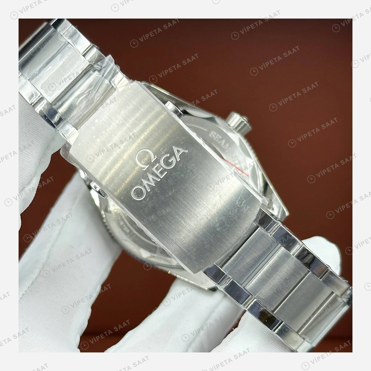 Omega Seamaster 300 Mavi Kadran Çelik Klasik Super Clone ETA Eta Saat detay 4