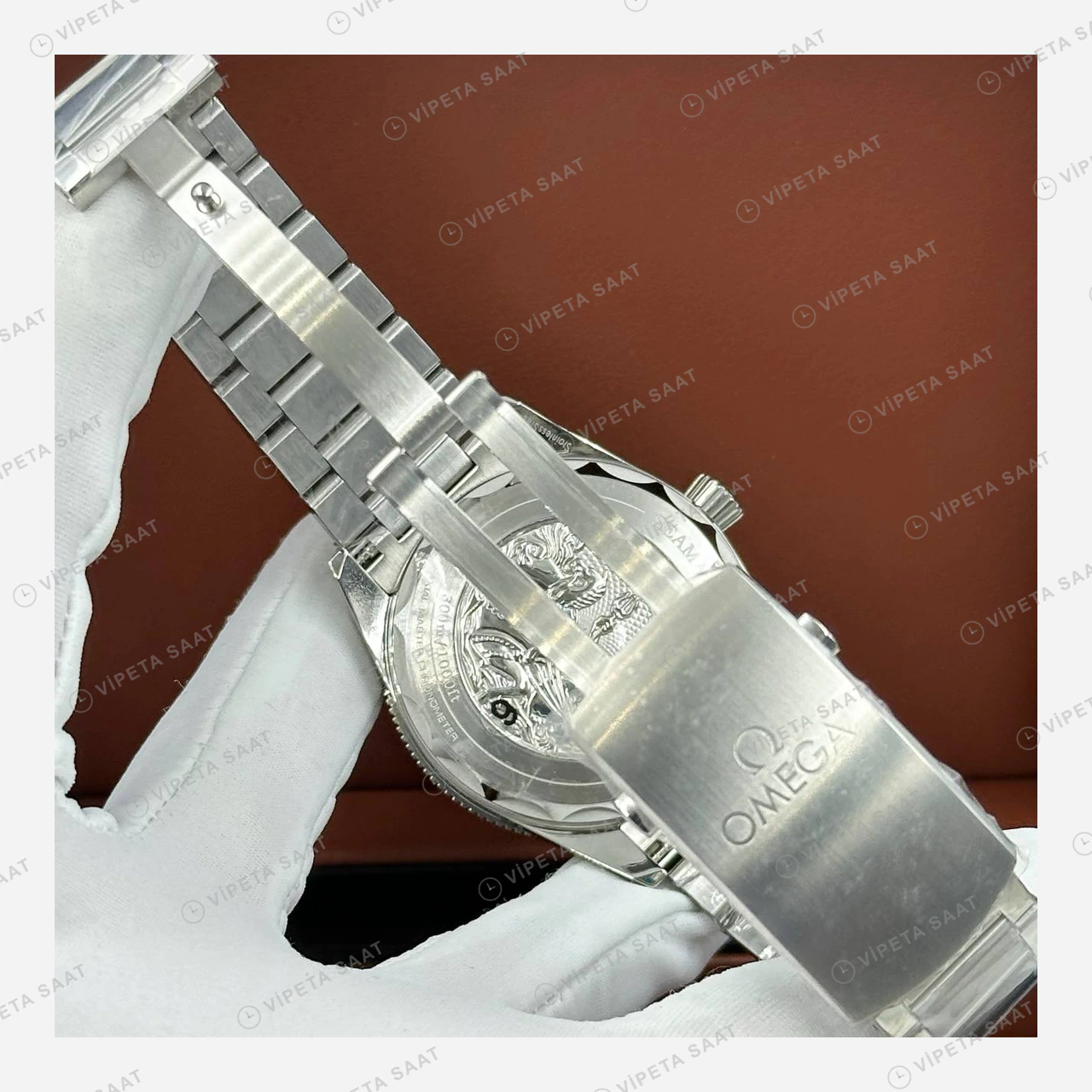 Omega Seamaster 300 Mavi Kadran Çelik Klasik Super Clone ETA Eta Saat detay 5