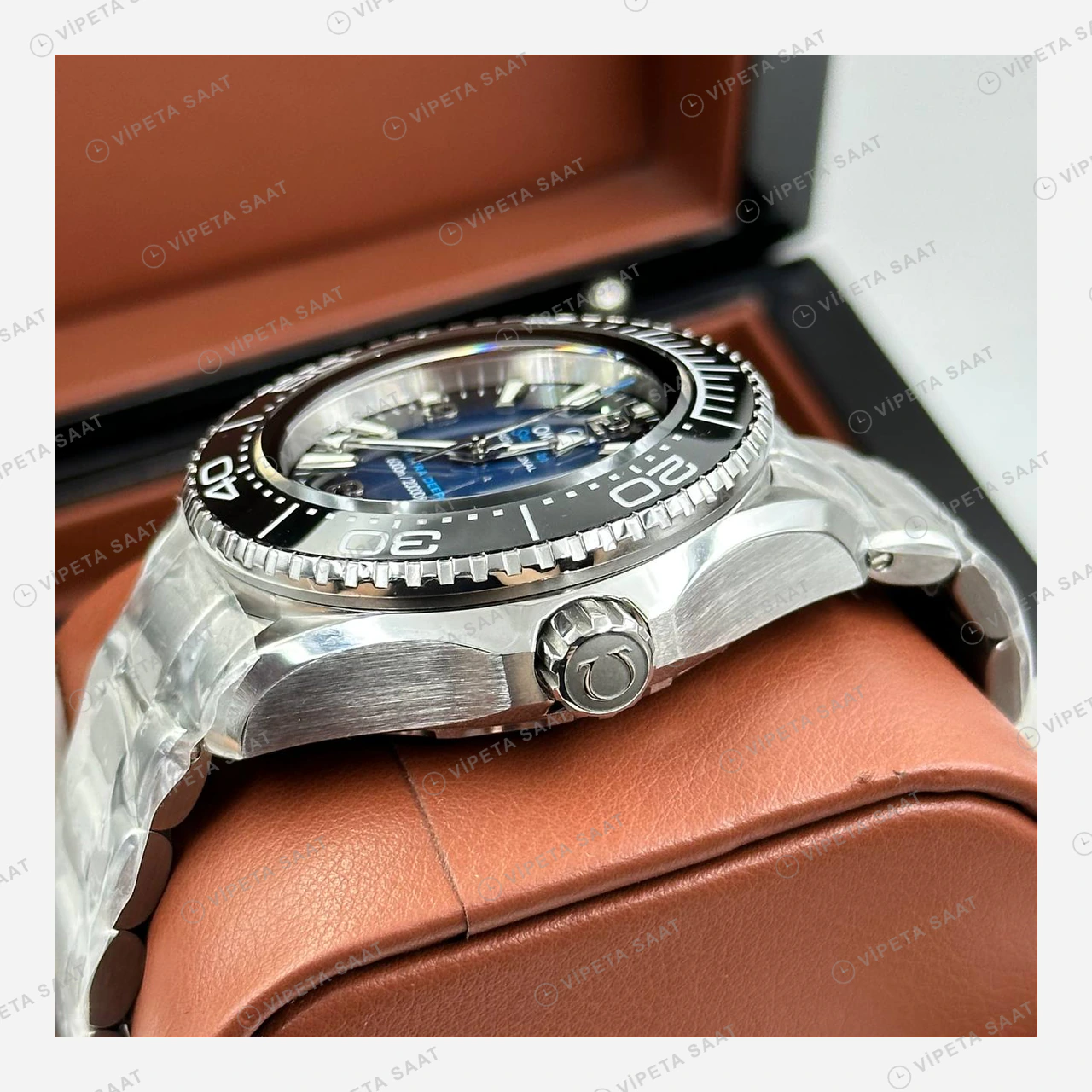 Omega Seamaster 300 Mavi Kadran Çelik Super Clone ETA Eta Saat detay 6